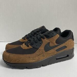 Nike Air Max 90 Premium Light British Tan Velvet Brown IQ0283 281 Size 9 Men